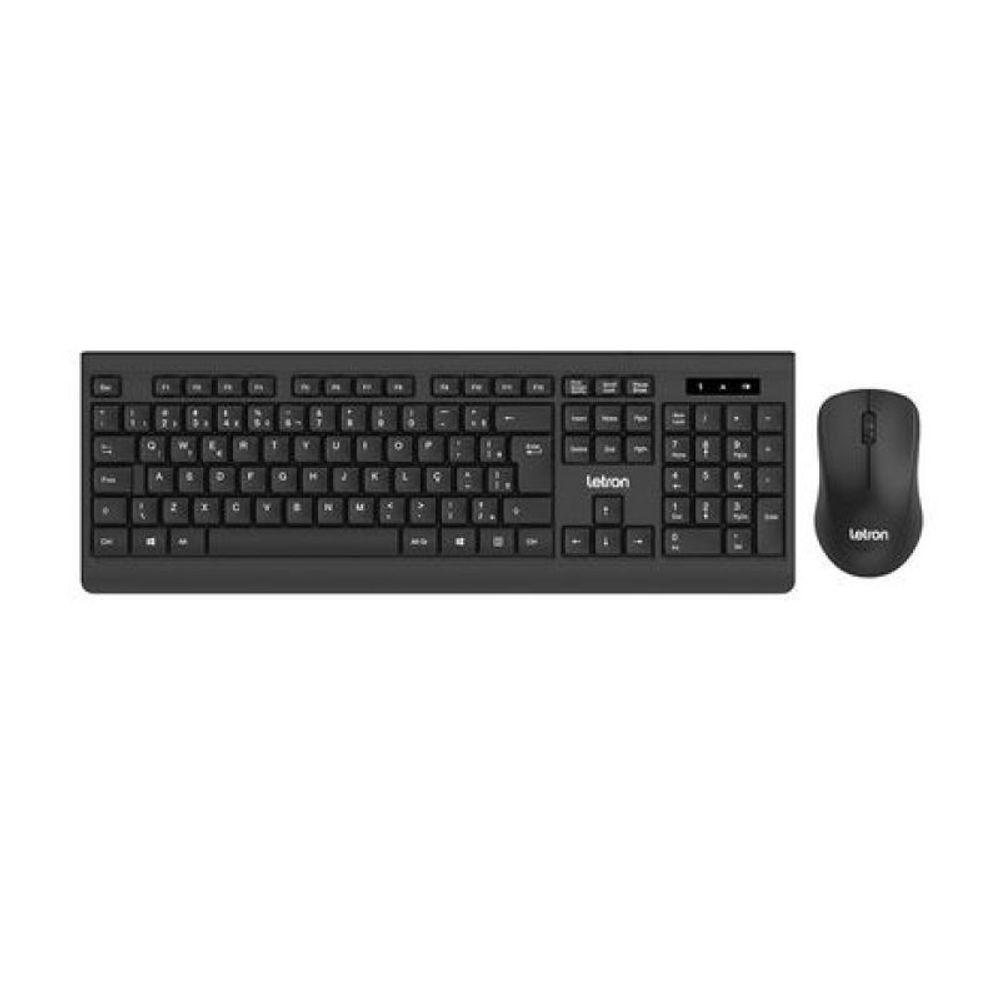 Kit Teclado E Mouse Sem Fio Com 104 Teclas Mouse 3 Botoes 10 - 1