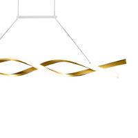 Lustre Pendente Taschibra Design Paris 18w Led 80cm Luz Quente 3000k Bivolt Ouro - 3