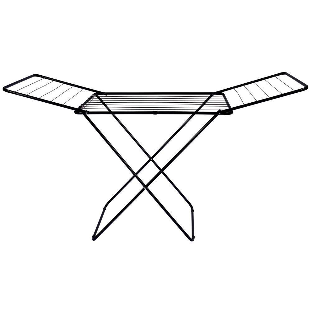 Varal De Chão Com Abas Maxi Retrátil Dobrável Mor Cor Preto - 4