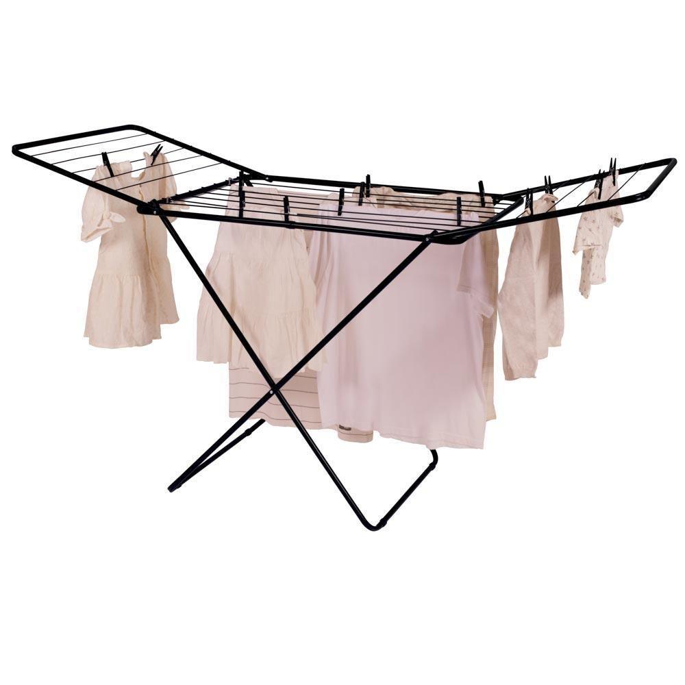 Varal De Chão Com Abas Maxi Retrátil Dobrável Mor Cor Preto - 6