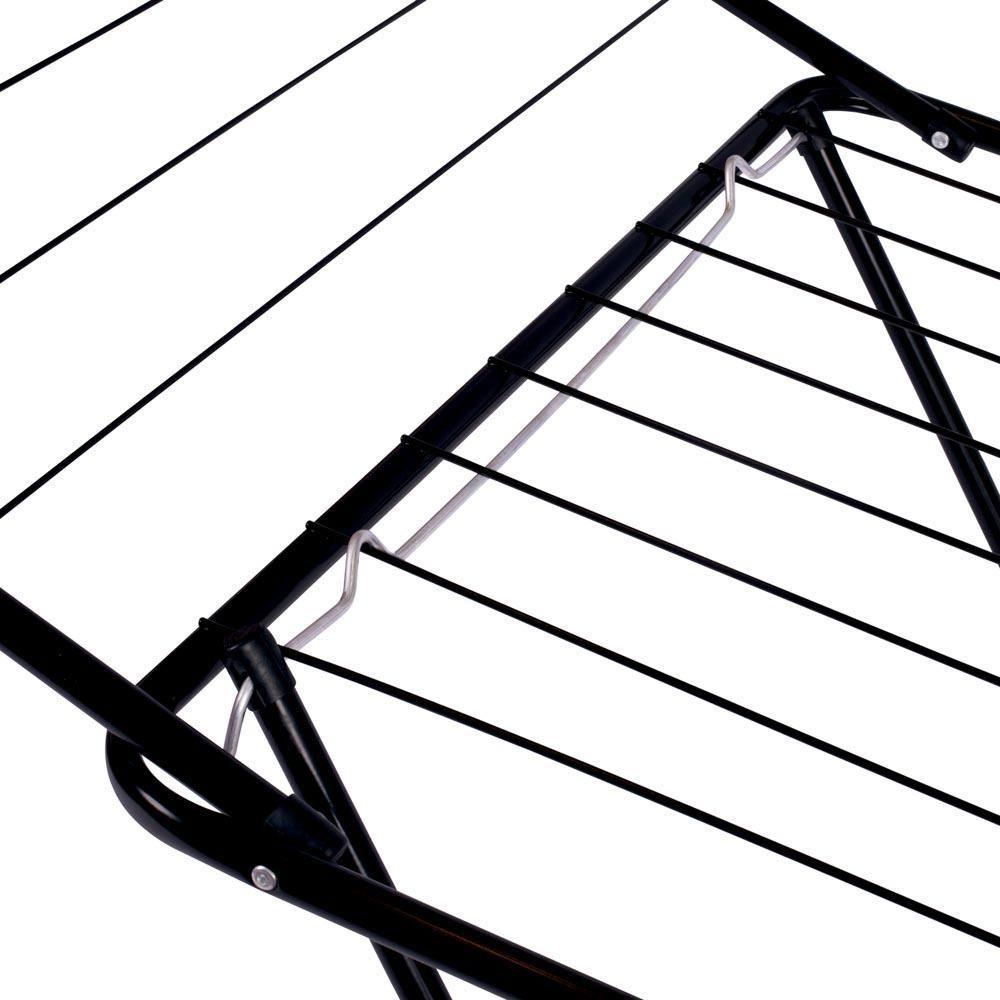 Varal De Chão Com Abas Maxi Retrátil Dobrável Mor Cor Preto - 8