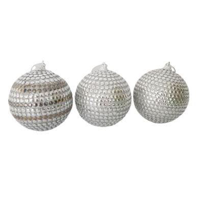 Bolas De Natal Kit Com 3 Unid Prata
