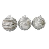 Bolas De Natal Kit Com 3 Unid Prata - 1