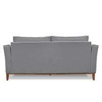 Sofá 2 Lugares Berlim Linho 1,70m Pés Em Madeira Maciça - Cinza Cinza - 5