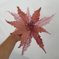 Flor Artificial Natal Rosa 34cm - 2