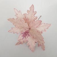 Flor Artificial Natal Rosa 25cm - 5