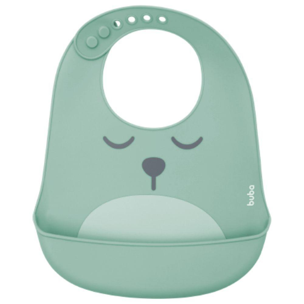 Babador De Silicone Com Pega Migalhas - Buba Verde 12094 - 1