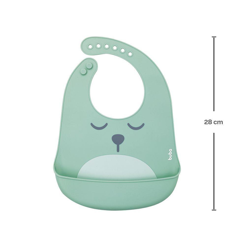 Babador De Silicone Com Pega Migalhas - Buba Verde 12094 - 3