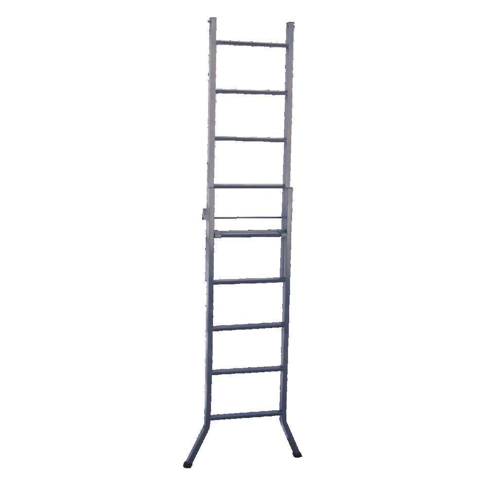 Escada 3 Em 1 Extensiva Em Chapa De Aço 9 E 5 Degraus 270Cm - 1