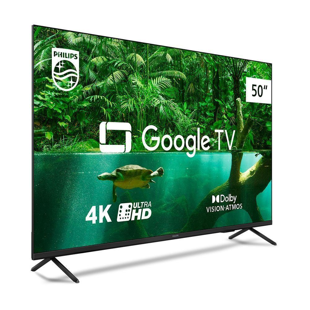 Smart Tv Philips Led 50" 4k Uhd Pug7408/78 Google Tv, Wi-fi E Bluetooth Integrados - 4
