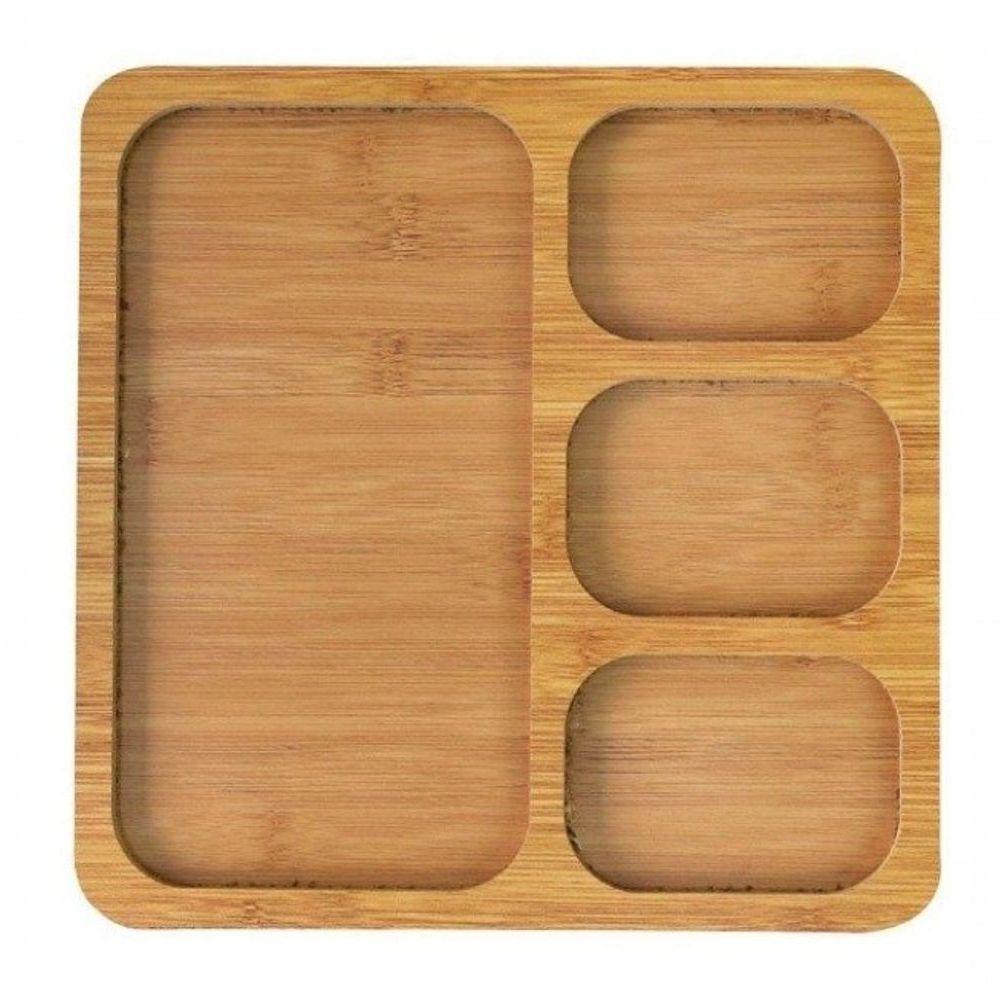 Petisqueira Com 4 Divisórias 30 X 30 Cm - Imporiente - 1