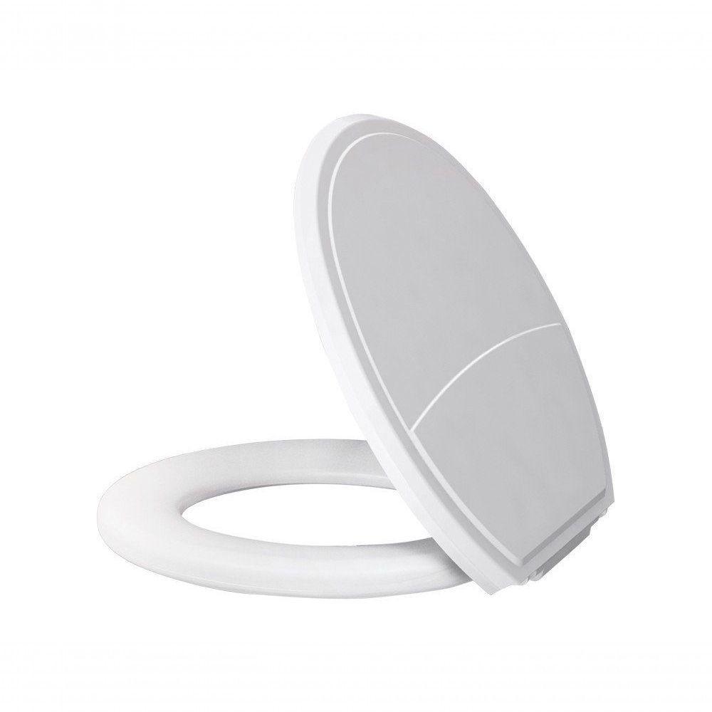 Assento Sanitário Plus Slim Almofadado Branco - 1