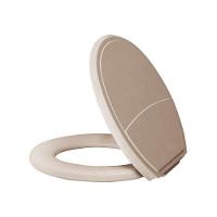 Assento Sanitário Plus Slim Almofadado Bege - 1