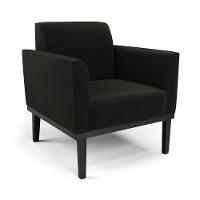 Sofá Namoradeira Com 2 Poltronas Base De Madeira Fixa Preto Marisa Suede D03 - D'Rossi Preto - 3