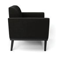 Kit 2 Poltronas Base De Madeira Fixa Preto Marisa Suede D03 - D'Rossi Preto - 5