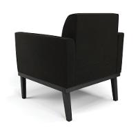 Kit 2 Poltronas Base De Madeira Fixa Preto Marisa Suede D03 - D'Rossi Preto - 7