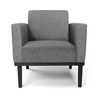 Poltrona Base De Madeira Fixa Preto Marisa Linho D03 - D'Rossi A26 Grafite - 7