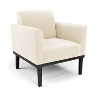 Sofá Namoradeira Com Poltrona Base De Madeira Fixa Preto Marisa Veludo D03 - D'Rossi Bege - 6