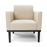 Kit 2 Poltronas Base De Madeira Fixa Preto Marisa Suede D03 - D'Rossi Bege - 7