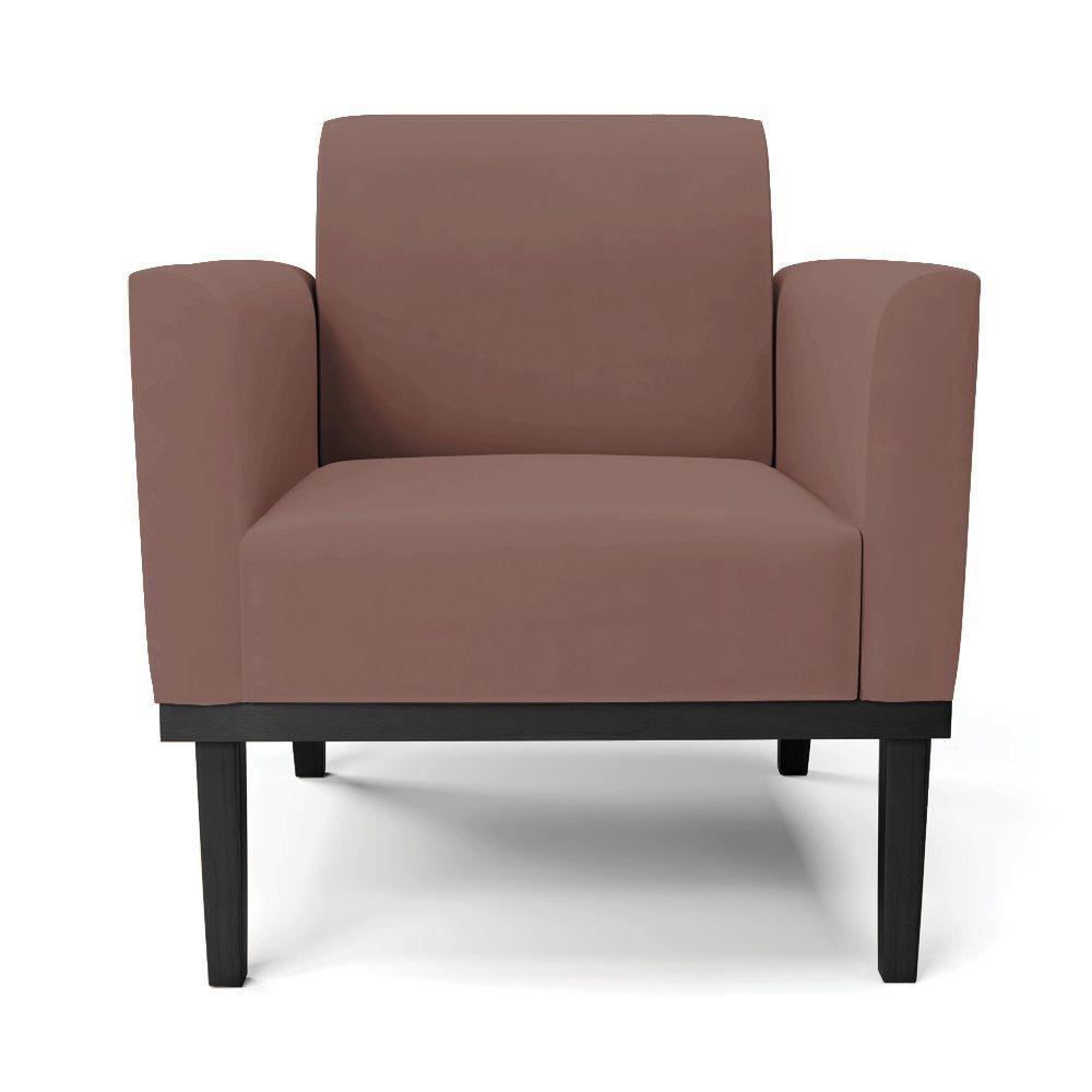 Kit 2 Poltronas Base De Madeira Fixa Preto Marisa Veludo D03 - D'Rossi Rose - 6