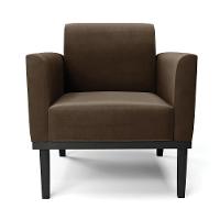 Kit 2 Poltronas Base De Madeira Fixa Preto Marisa Suede D03 - D'Rossi Marrom - 5