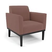 Sofá Namoradeira Com Poltrona Base De Madeira Fixa Preto Marisa Veludo D03 - D'Rossi Rose - 3