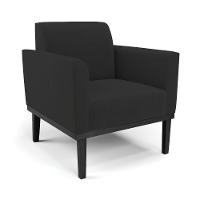 Sofá Namoradeira Com 2 Poltronas Base De Madeira Fixa Preto Marisa Veludo D03 - D'Rossi Preto - 5