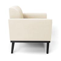 Kit 2 Poltronas Base De Madeira Fixa Preto Marisa Veludo D03 - D'Rossi Bege