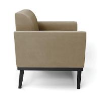 Kit 2 Poltronas Base De Madeira Fixa Preto Marisa Suede D03 - D'Rossi Marrom Rato - 7