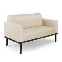 Sofá Namoradeira Com Poltrona Base De Madeira Fixa Preto Marisa Corino Bege D03 - D\'rossi - 8