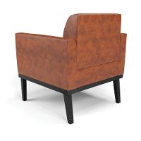 Kit 2 Poltronas Base De Madeira Fixa Preto Marisa Corano D03 - D\'rossi Cor Nozes - 13