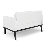 Sofá Namoradeira Com 2 Poltronas Base De Madeira Fixa Preto Marisa Corino Branco D03 - D\'rossi - 8