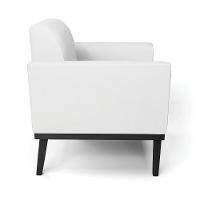 Kit 2 Poltronas Base De Madeira Fixa Preto Marisa Corino D03 - D\'rossi Cor Branco - 3