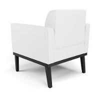 Kit 2 Poltronas Base De Madeira Fixa Preto Marisa Corino D03 - D\'rossi Cor Branco - 5