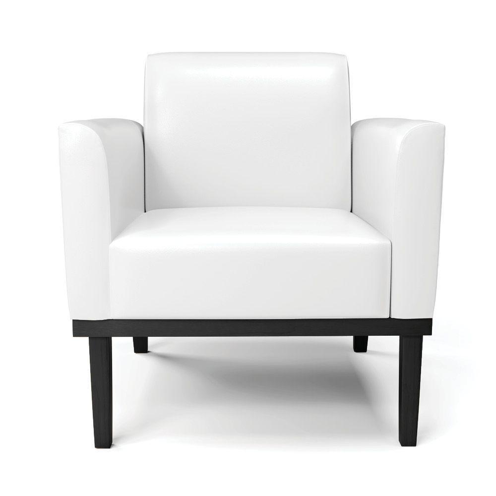 Kit 2 Poltronas Base De Madeira Fixa Preto Marisa Corano D03 - D\'rossi Cor Branco - 2