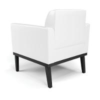 Kit 2 Poltronas Base De Madeira Fixa Preto Marisa Corano D03 - D\'rossi Cor Branco - 7