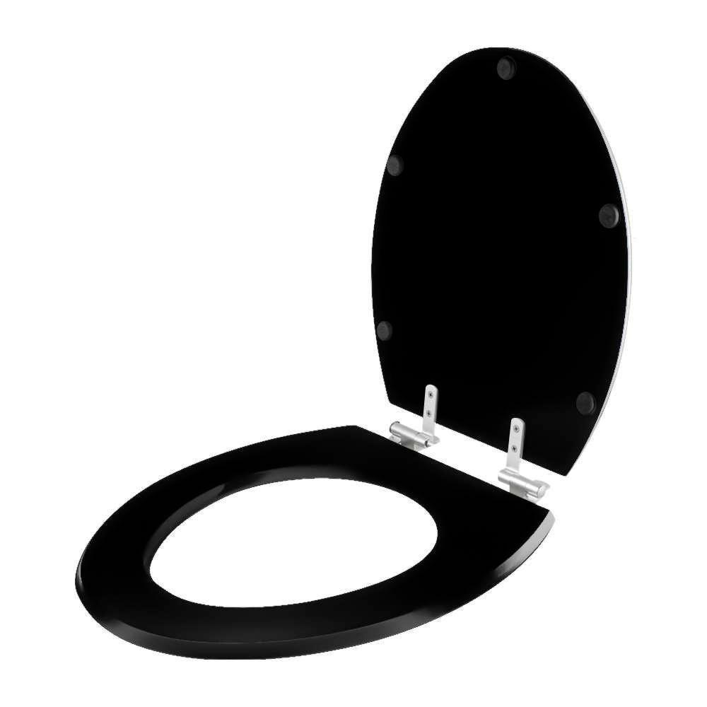 Assento Sanitário Laqueado Soft Close Spot Preto Para Vaso Deca - 6