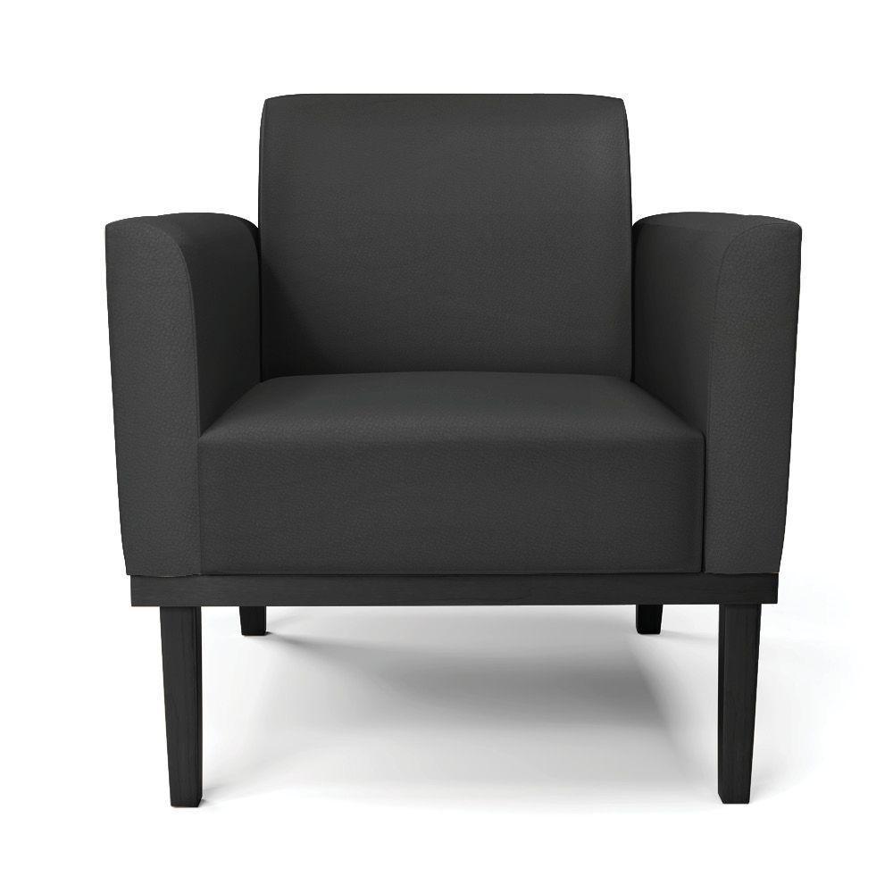 Kit 2 Poltronas Base De Madeira Fixa Preto Marisa Corino Preto D03 - D\'rossi - 3