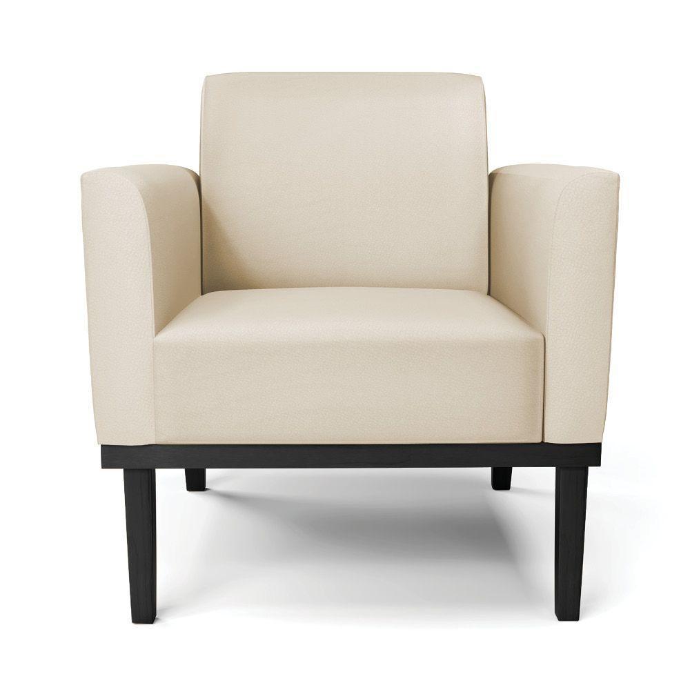 Kit 2 Poltronas Base De Madeira Fixa Preto Marisa Corino D03 - D\'rossi Cor Bege - 8