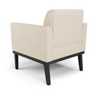 Kit 2 Poltronas Base De Madeira Fixa Preto Marisa Corino D03 - D\'rossi Cor Bege - 9