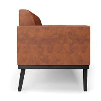 Sofá Namoradeira Com Poltrona Base De Madeira Fixa Preto Marisa Corano Nozes D03 - D\'rossi - 5