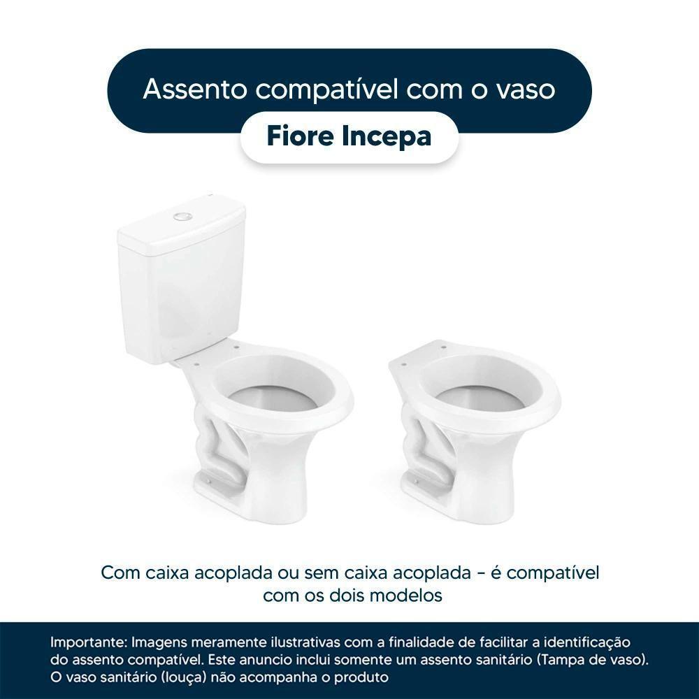 Assento Sanitário Laqueado Soft Close Fiore Ocre (marrom) Para Vaso Incepa - 3