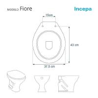 Assento Sanitário Laqueado Soft Close Fiore Ocre (marrom) Para Vaso Incepa