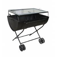 Churrasqueira Meio Tambor Com Grelha E Carrinho 200l - 1