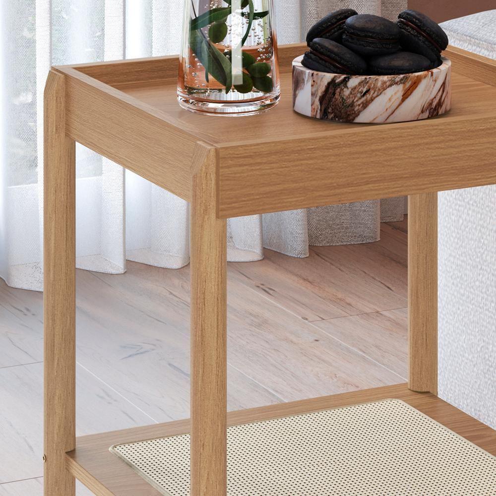 Mesa Lateral 58 Cm Pes Madeira Palhinha Oslo 27962 Hanover Artesano Hanover - 4