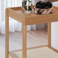 Mesa Lateral 58 Cm Pes Madeira Palhinha Oslo 27962 Hanover Artesano Hanover