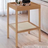 Mesa Lateral 58 Cm Pes Madeira Palhinha Oslo 27962 Hanover Artesano Hanover - 5