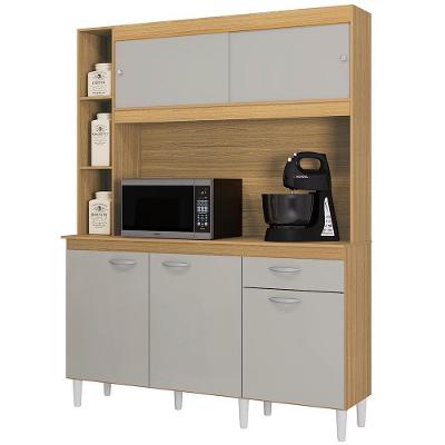 Kit Armario Cozinha 5 Portas 883 Damasco Off White Poqq Damasco Off White