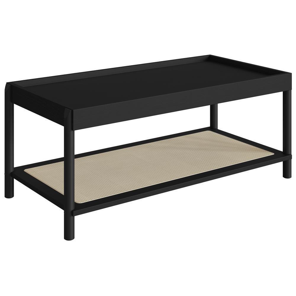 Mesa De Centro 93 Cm Pes Madeira Oslo 27961 Nero Artesano Nero - 1