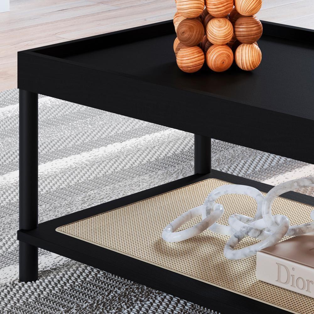 Mesa De Centro 93 Cm Pes Madeira Oslo 27961 Nero Artesano Nero - 8